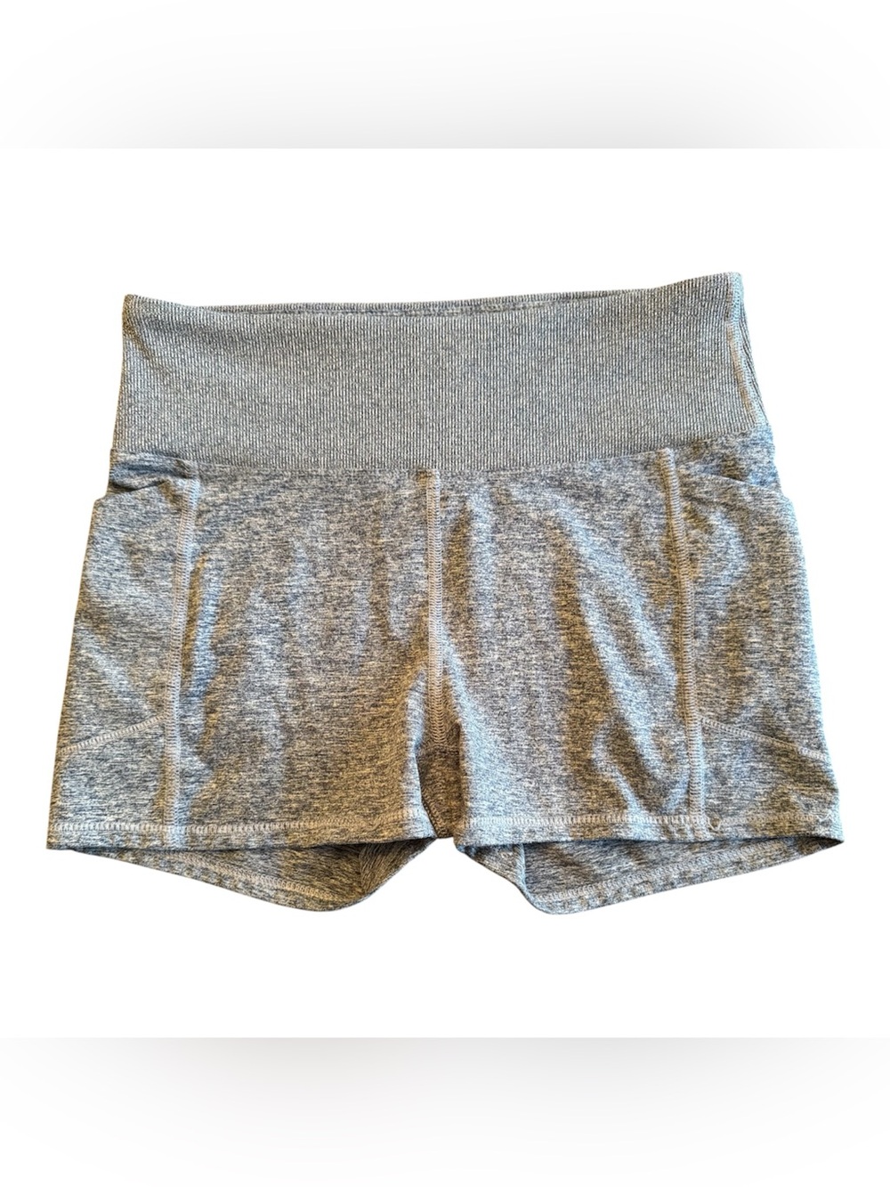 Zobha Slate Blue High-Waist Athletic Shorts